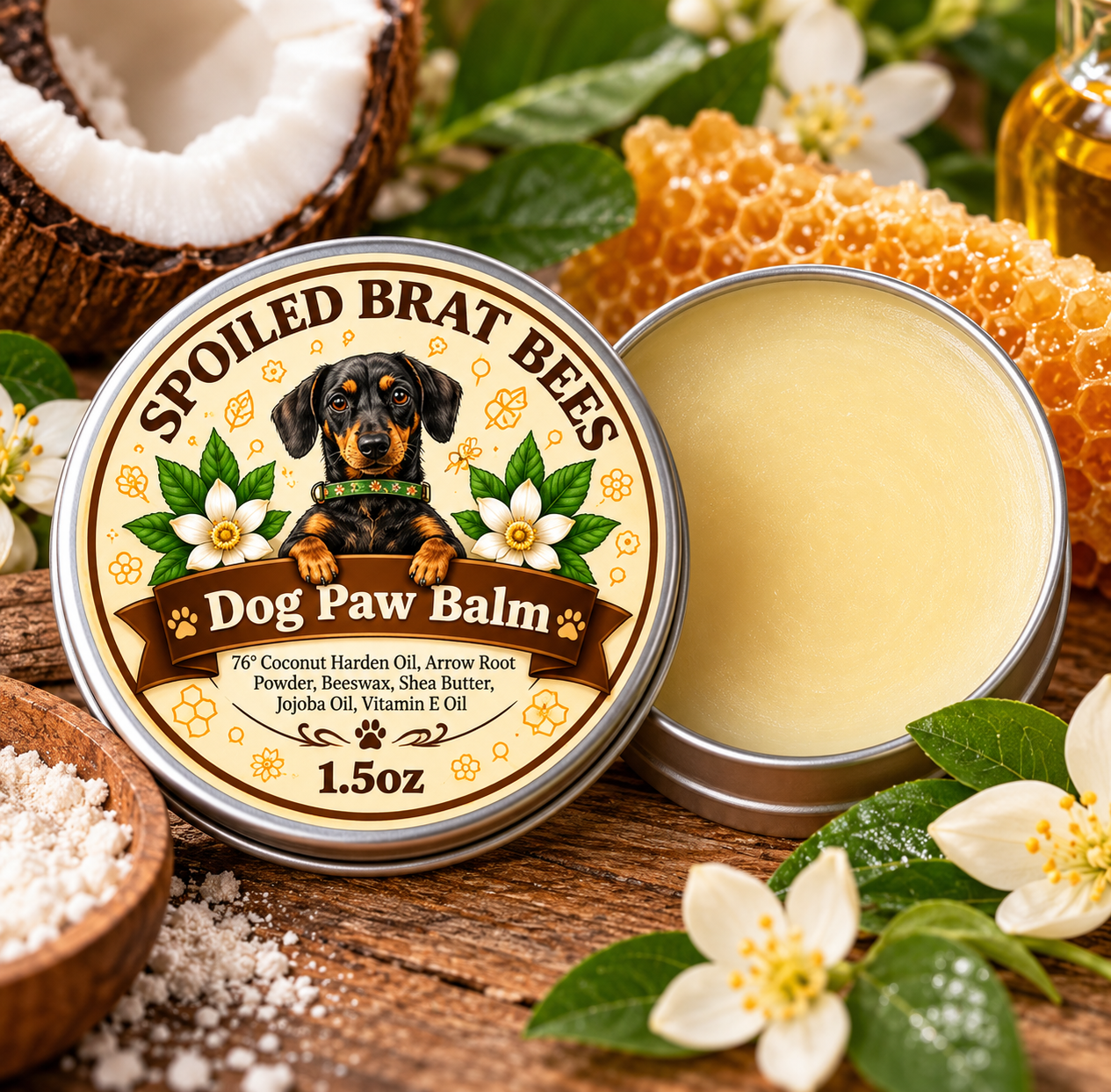 Dog Paw Balm 1.5oz – Spoiled Brat Bees, Brownwood TX